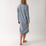 August Organic Cotton Knit Nightshirt | Blue Gingham-4