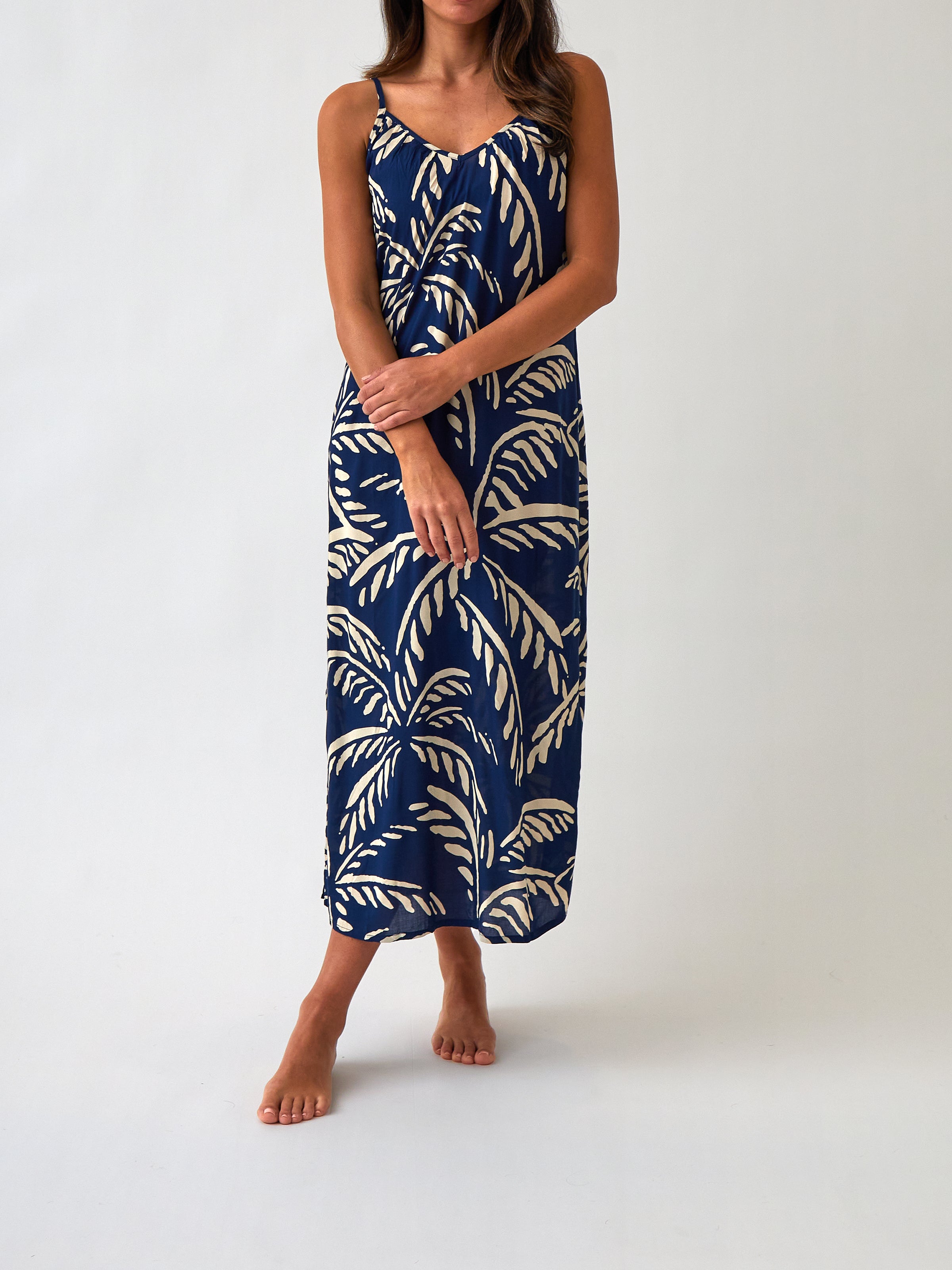 Bahama Modal Slip Dress | Navy Blue-1