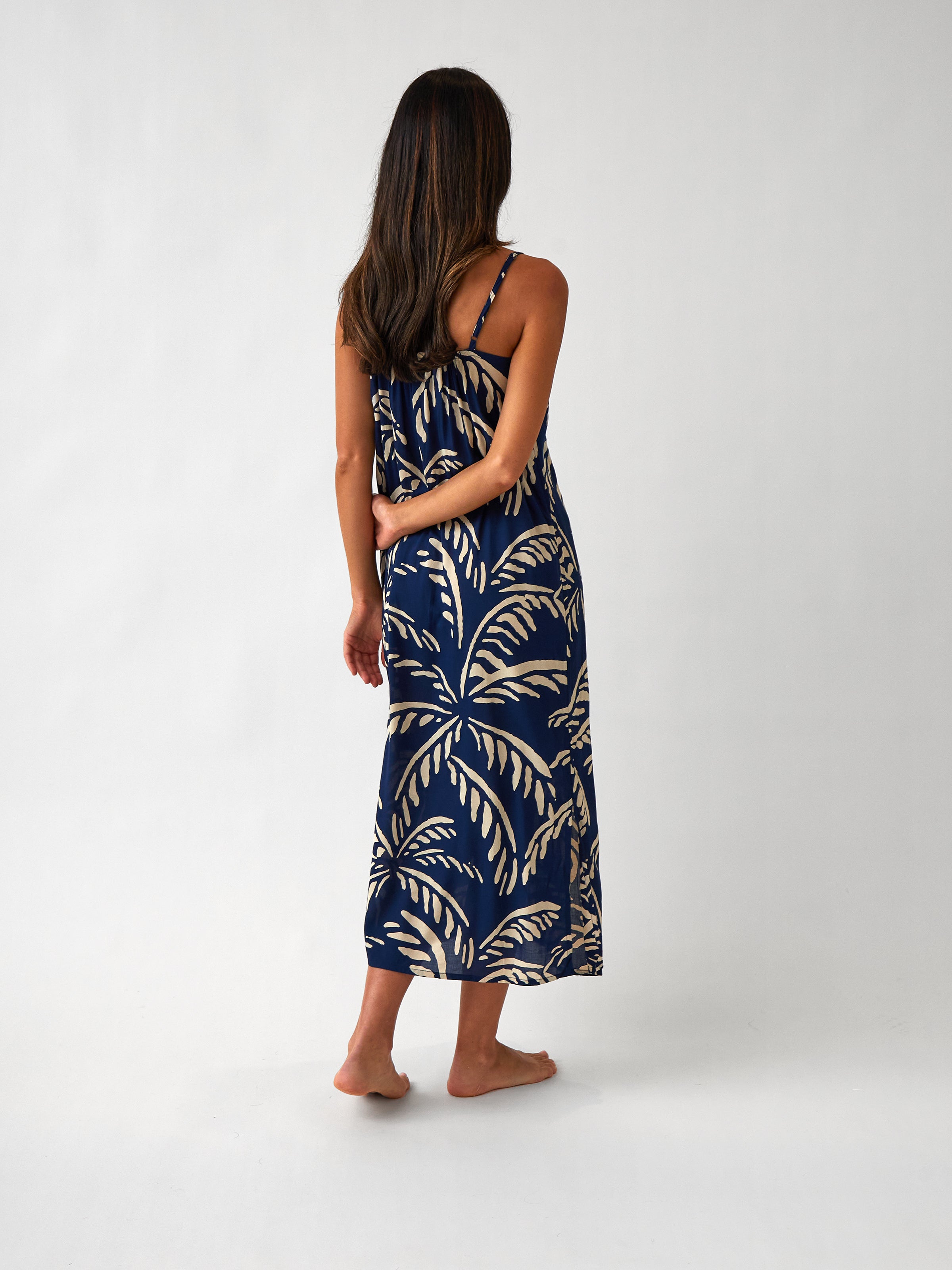 Bahama Modal Slip Dress | Navy Blue-4