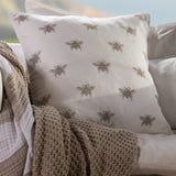 Bee Swarm Embroidered Large Square Cushion Cover | Multi-2