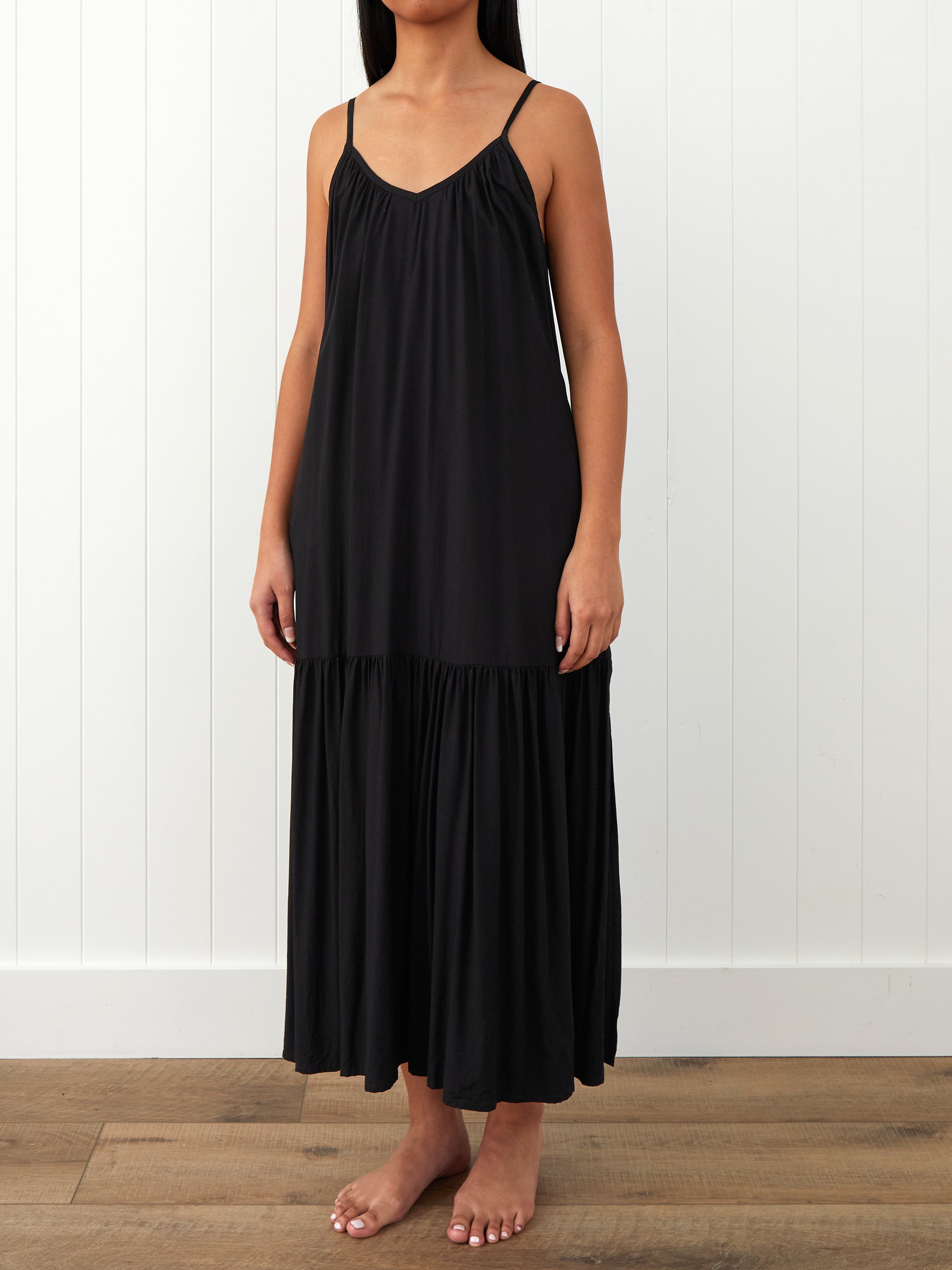 Belize Modal Strappy Dress | Black-1