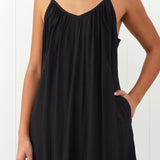 Belize Modal Strappy Dress | Black-3
