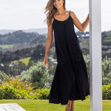 Belize Modal Strappy Dress | Black-5