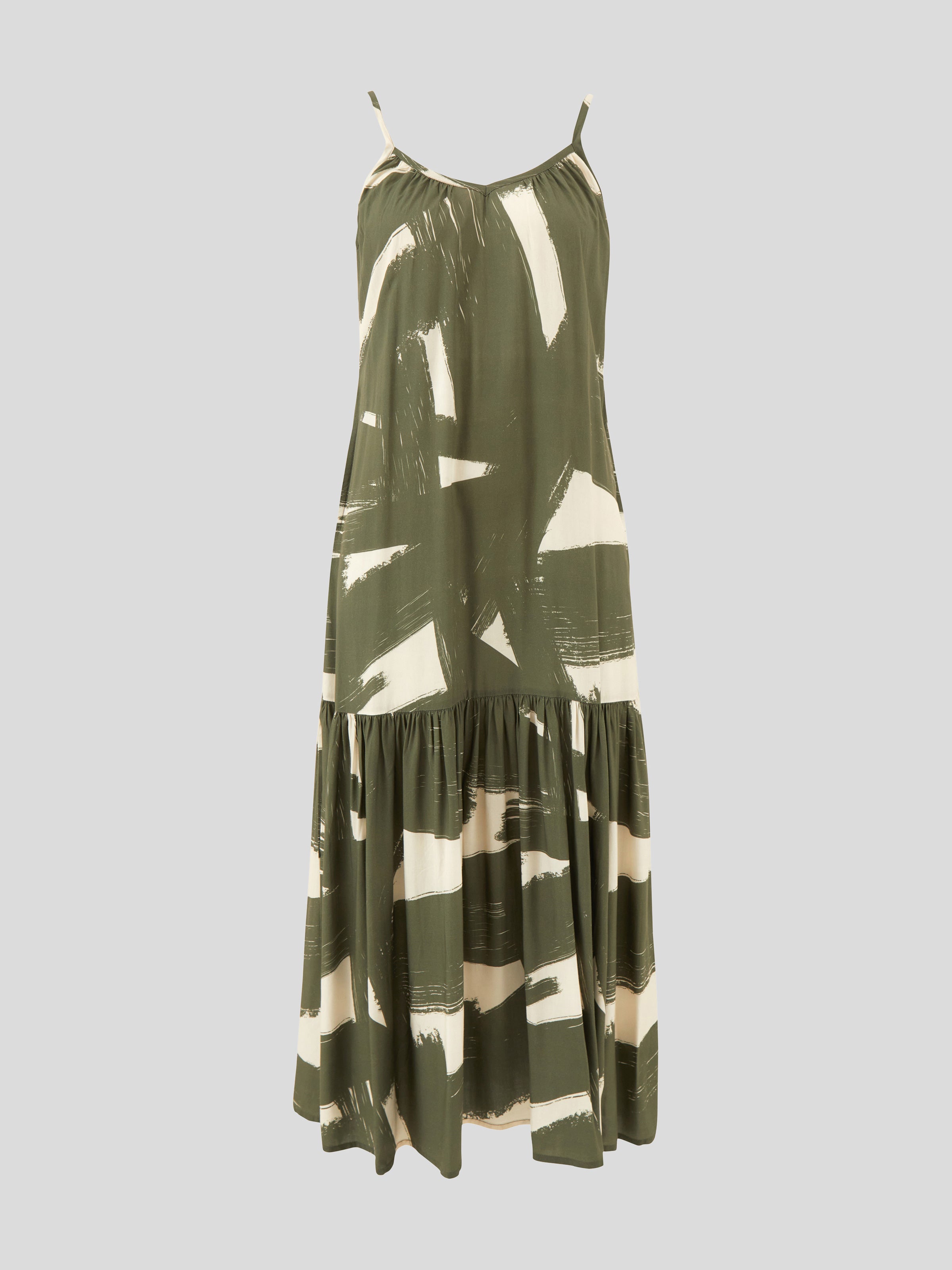 Belize Modal Strappy Dress | Olive Natural-2