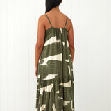 Belize Modal Strappy Dress | Olive Natural-4