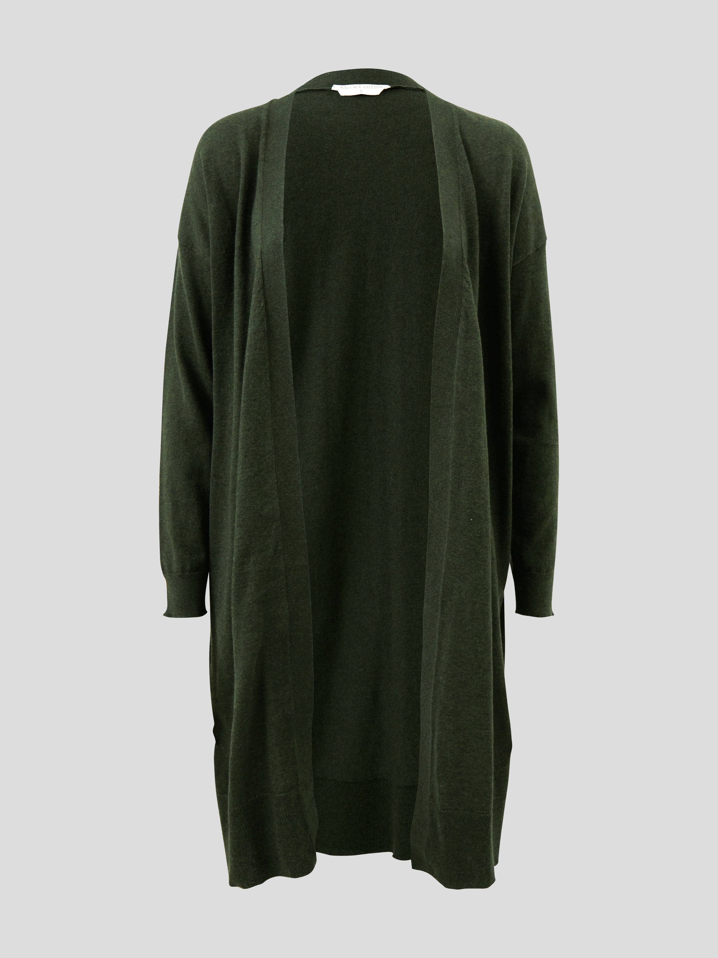 Cotton Cashmere Cardi | Green-2