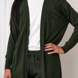 Cotton Cashmere Cardi | Green-3