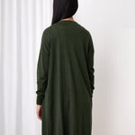 Cotton Cashmere Cardi | Green-4