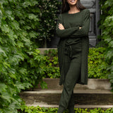 Cotton Cashmere Cardi | Green-5