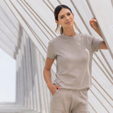Cotton Cashmere Lounge Tee | Natural-3