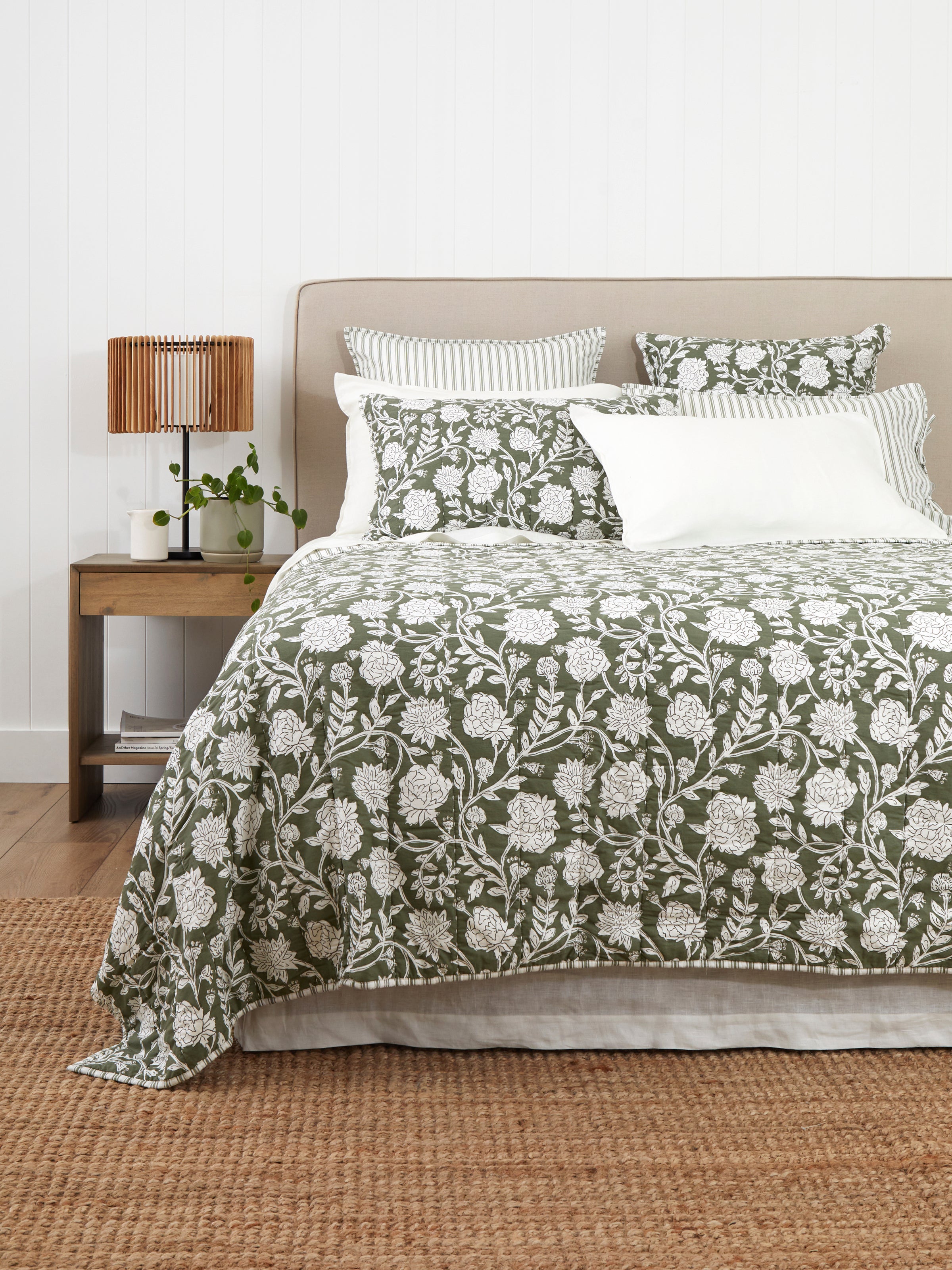 Elora Quilt | Green Floral-1
