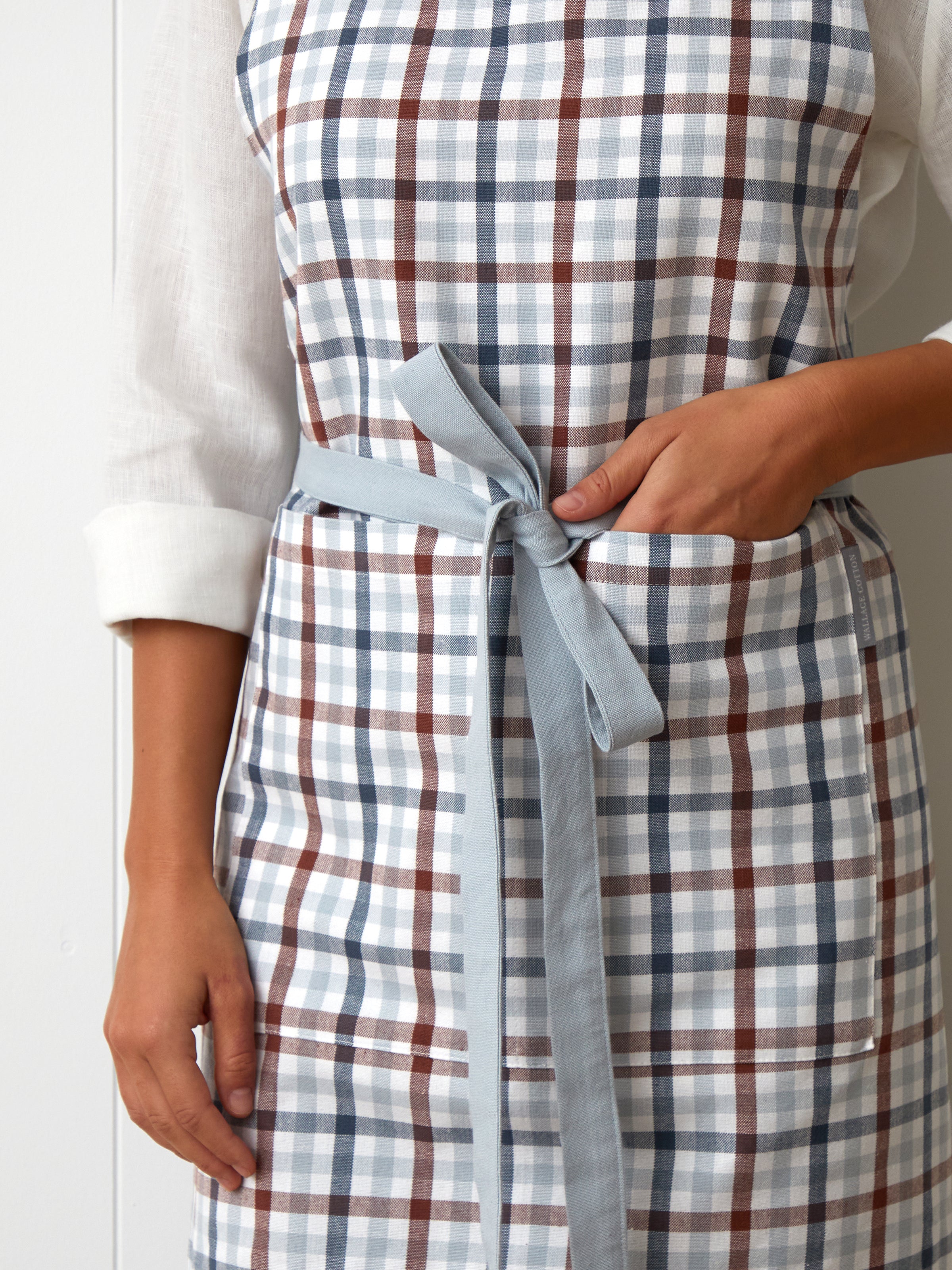 Home To Roost Crossover Apron | Gingham-2