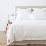 Hudson Waffle Duvet Cover Set | White-1