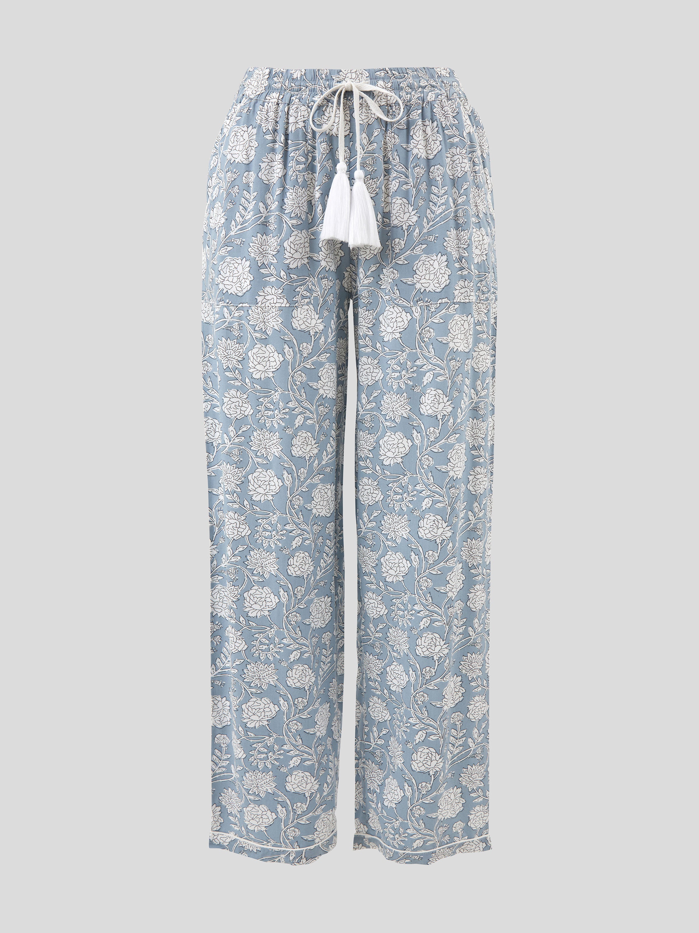 Kira PJ Pants | Blue Floral-2