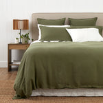 Loft Linen Duvet Cover Set in Olive | Olive-1