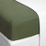 Loft Linen Fitted Sheet | Forest Green-1