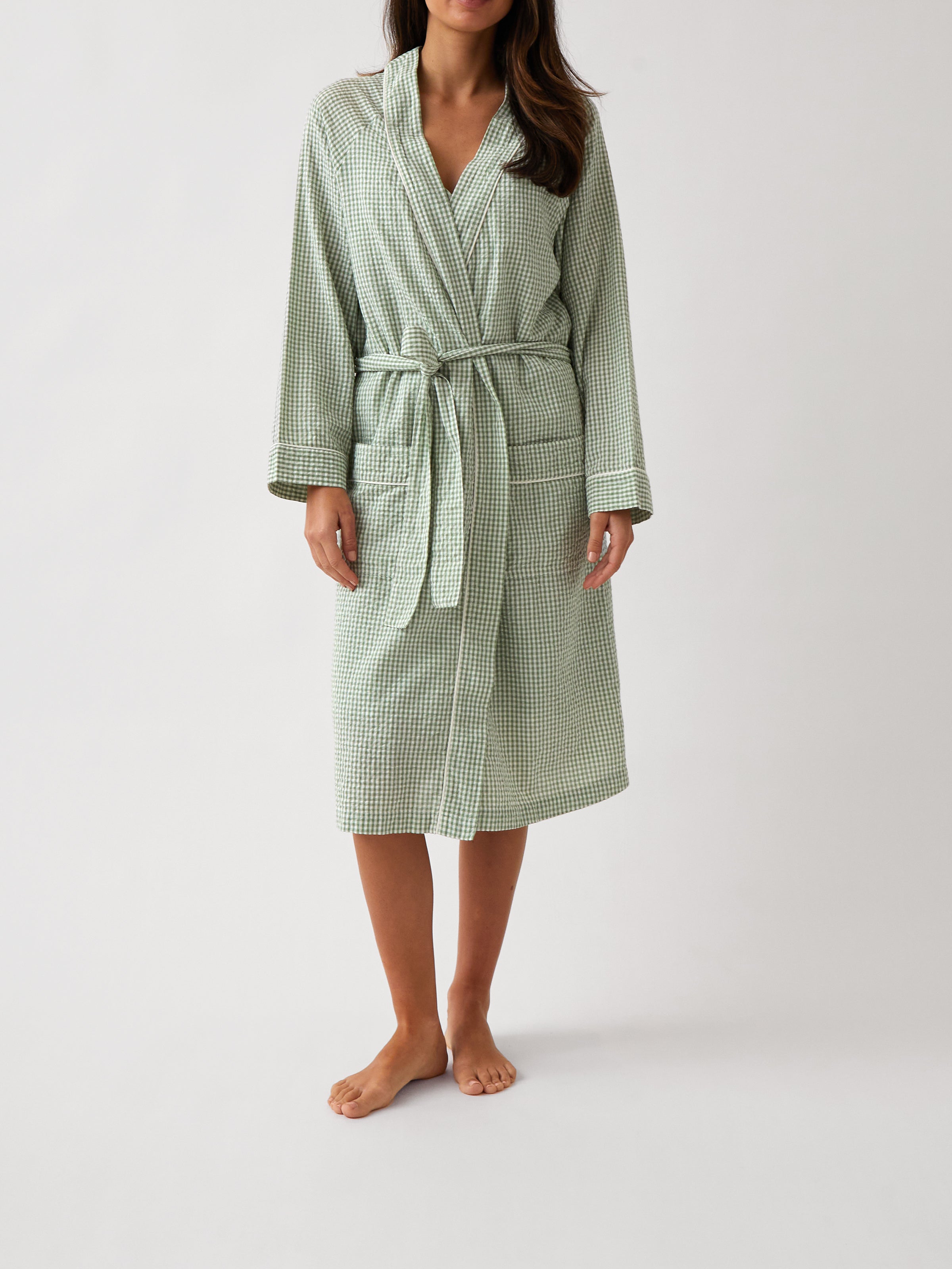 Lucie Robe | Green Gingham-1