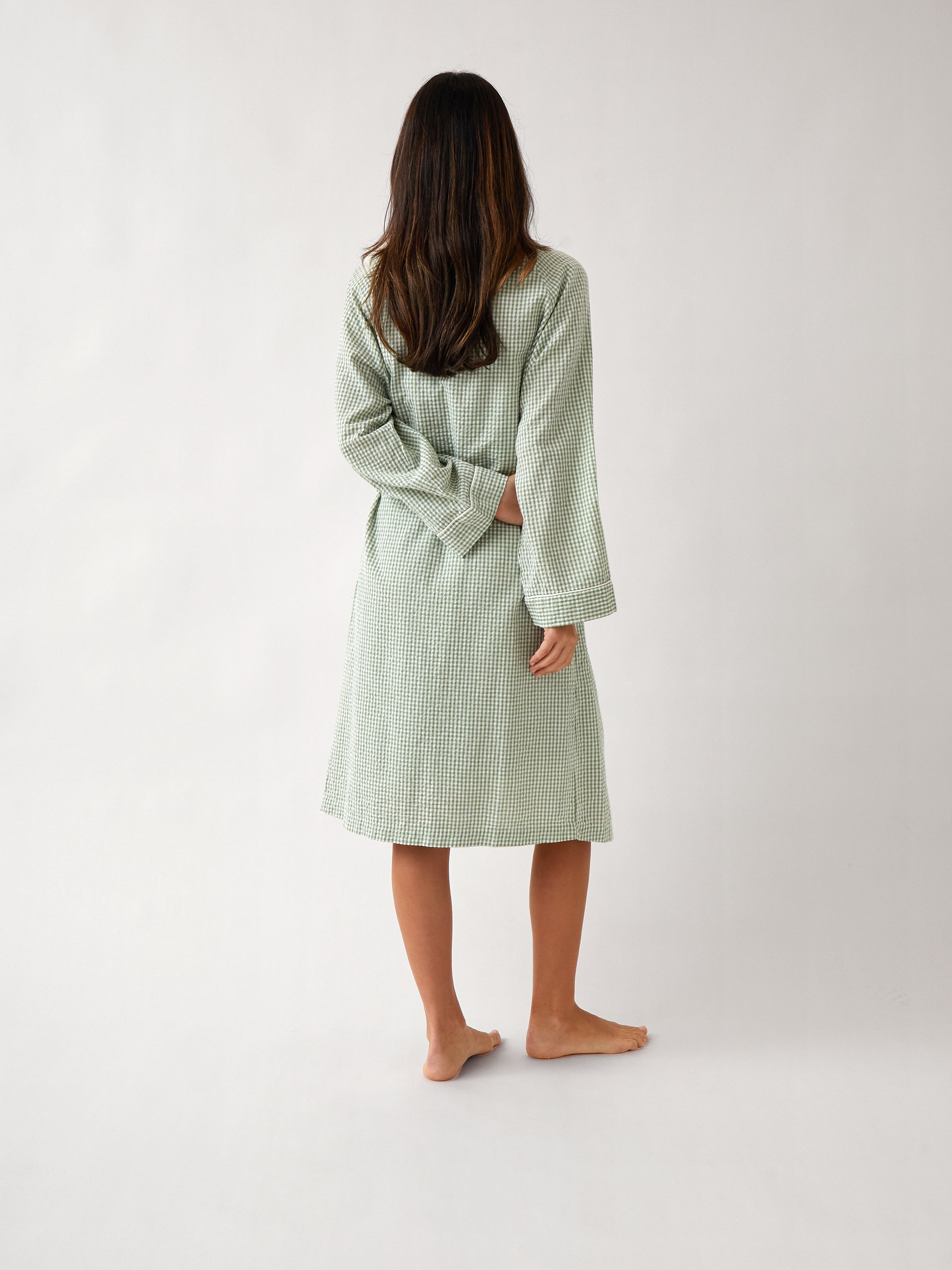 Lucie Robe | Green Gingham-4