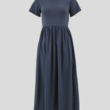 Malta Poplin Dress | Ink-2