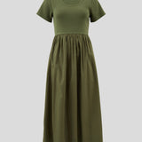 Malta Poplin Dress | Olive-2