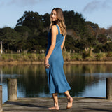 Monaco Linen Bias Dress | Ocean-3