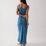 Monaco Linen Bias Dress | Ocean-4