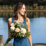 Monaco Linen Bias Dress | Ocean-5