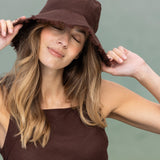 Monaco Linen Hat | Chocolate-3