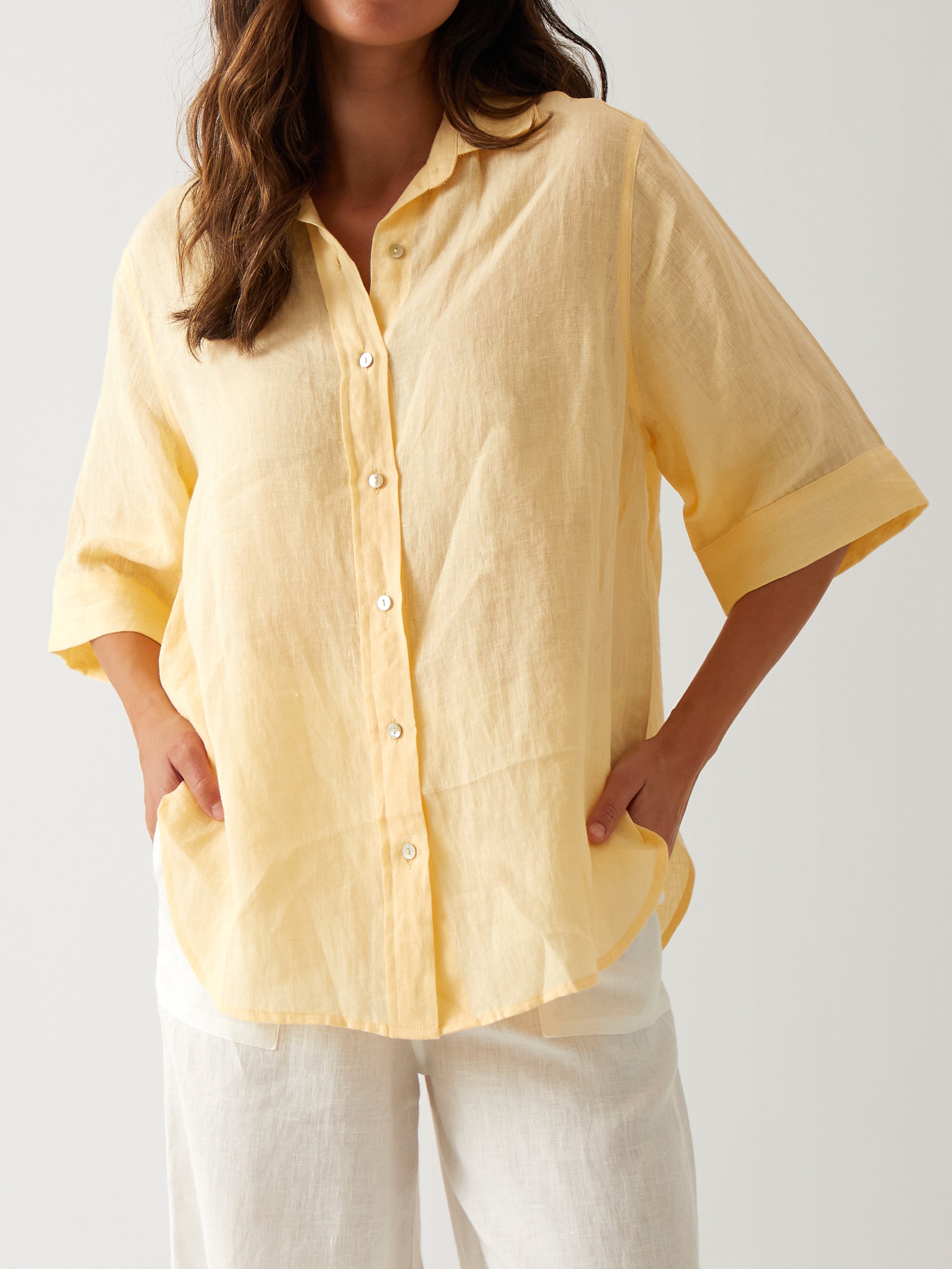 Monaco Linen Shirt | Butter-1