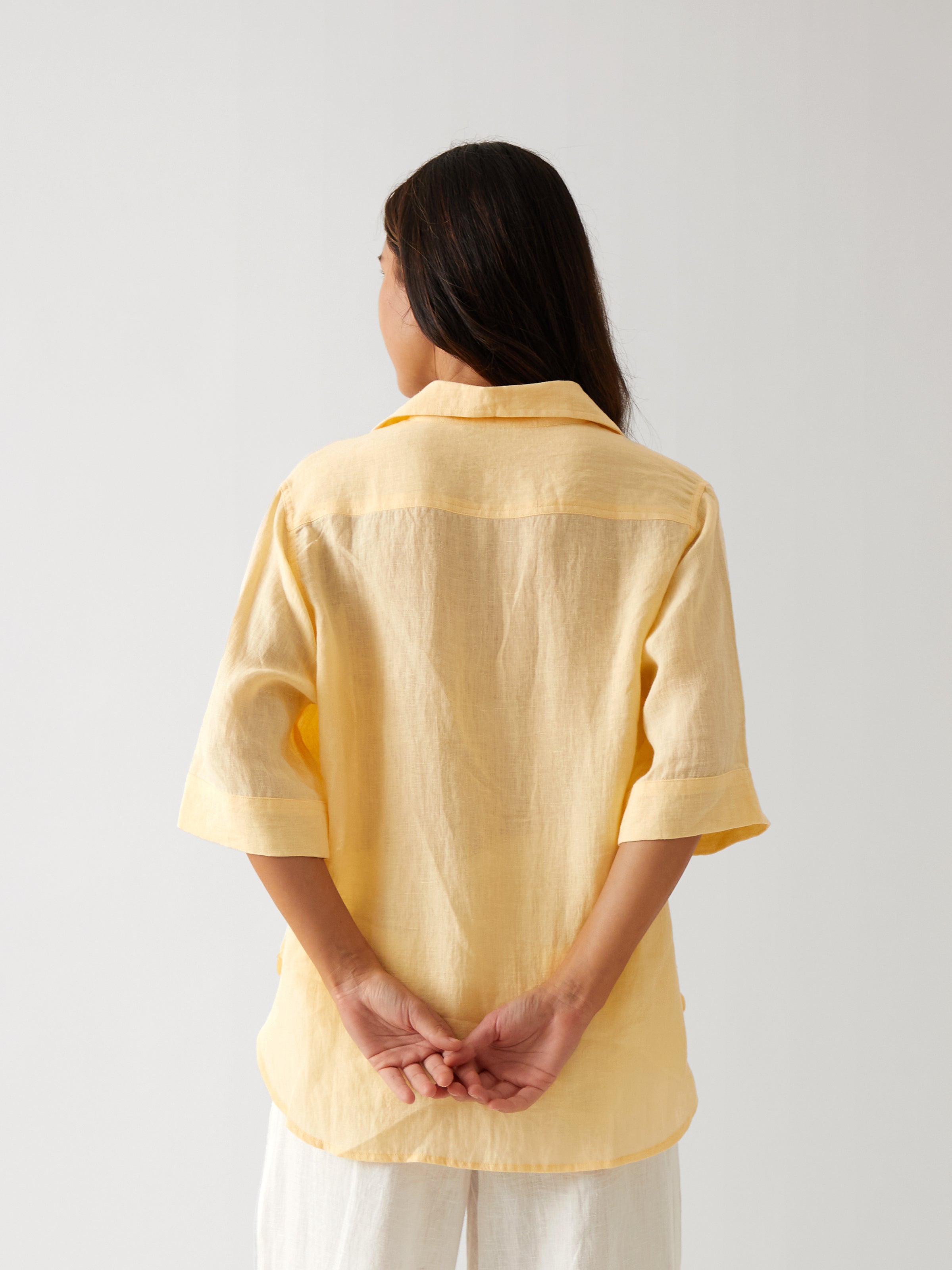 Monaco Linen Shirt | Butter-4