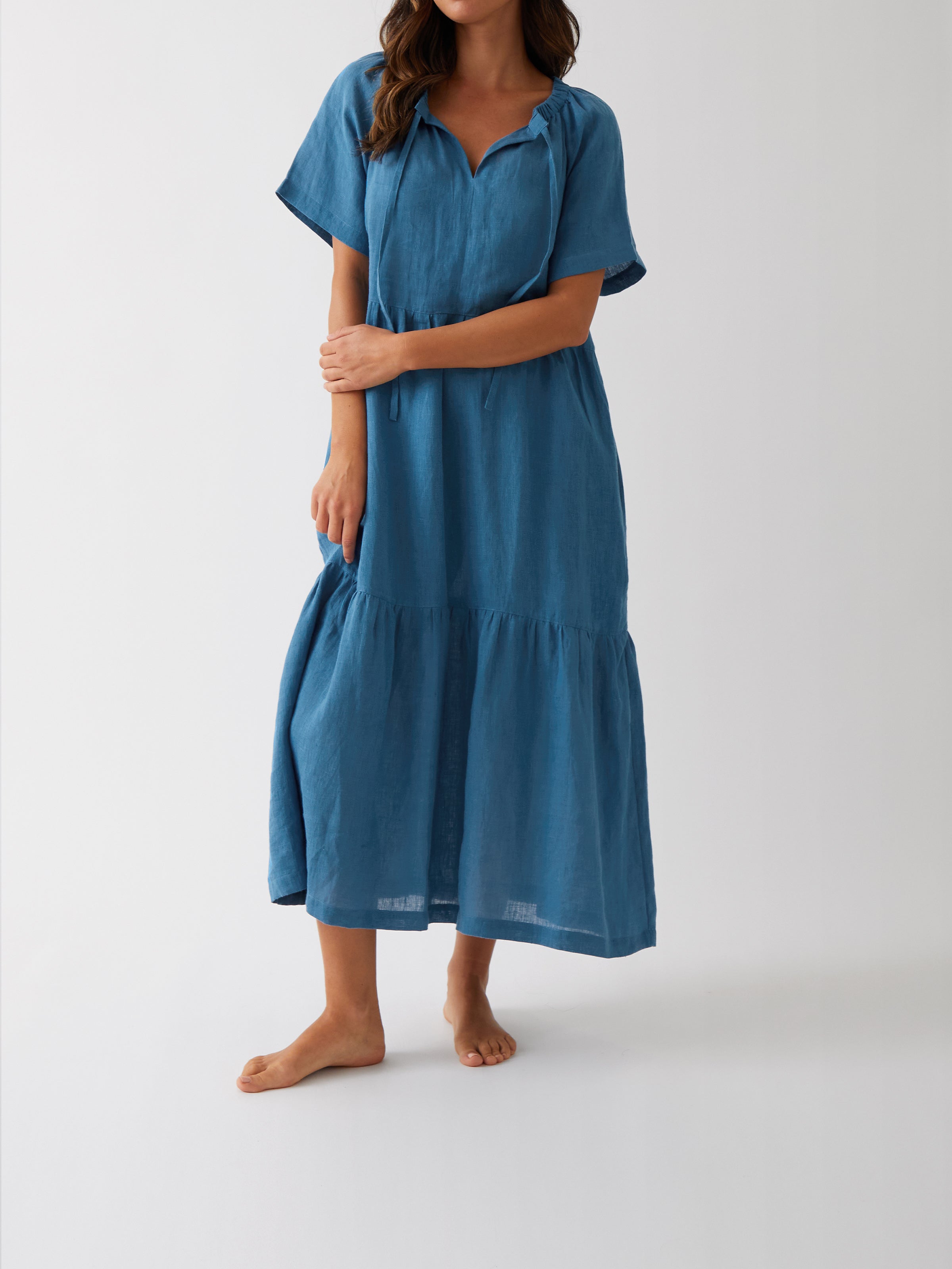 club monaco linen dress Button Front Pencil Dress