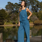 Monaco Linen Wide Leg Pants | Ocean-3