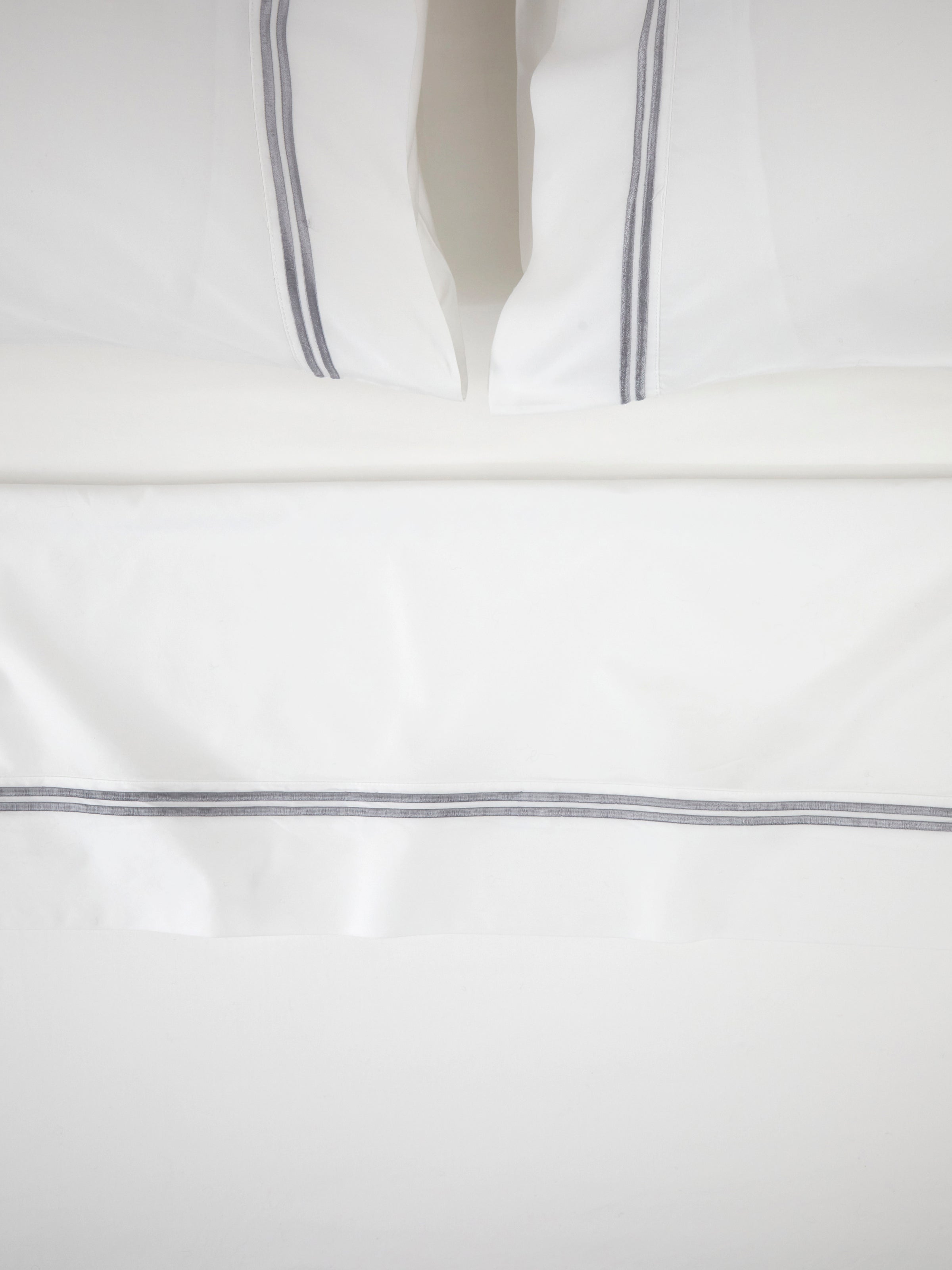 Monarch Flat Embroidery Sheet | Grey White-1