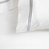 Monarch Flat Embroidery Sheet | Grey White-2