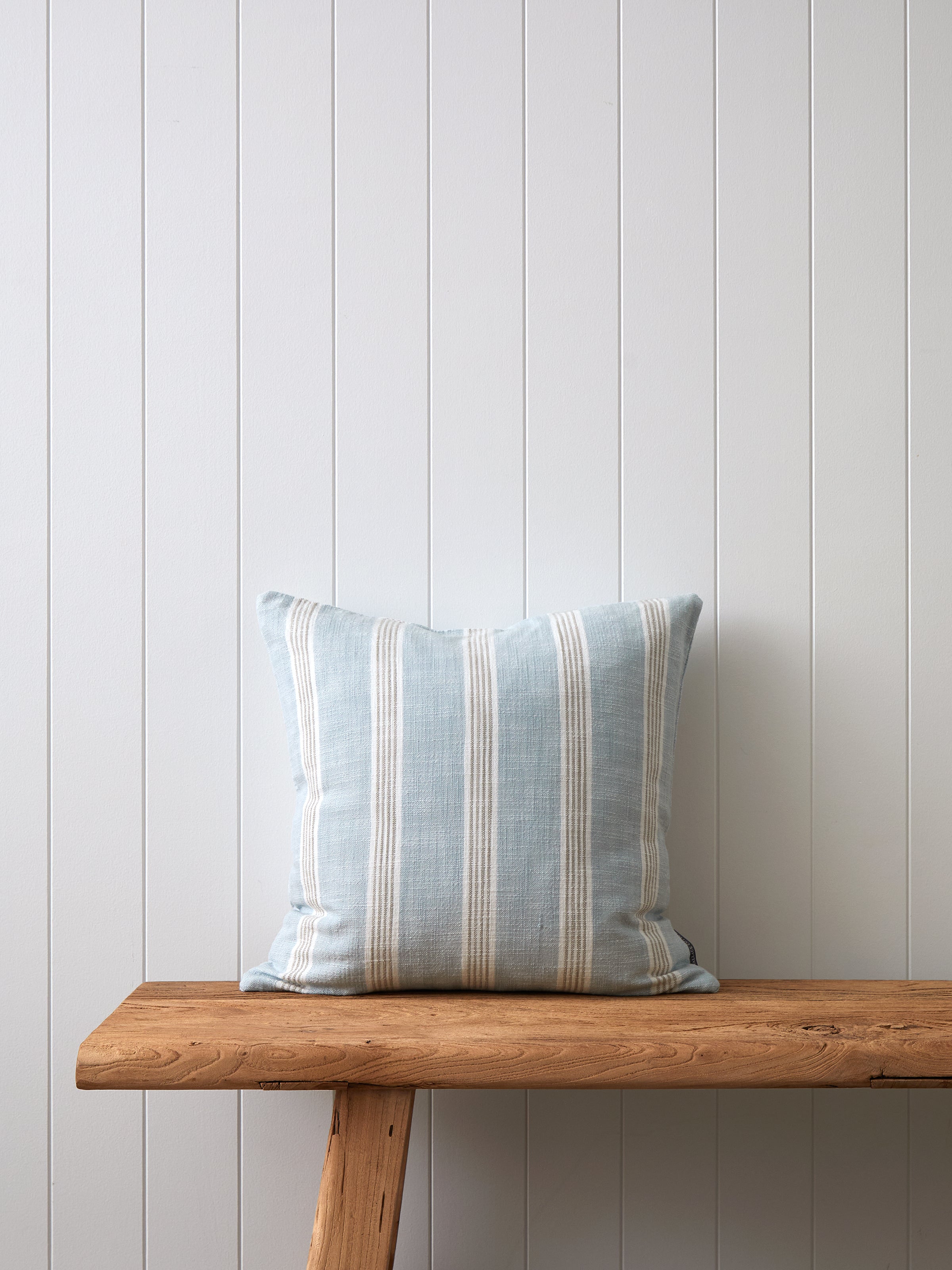 Olsen Square Cushion Cover | Blue Stripe-1