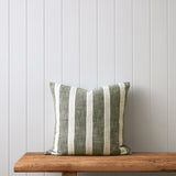 Olsen Square Cushion Cover | Sage Stripe-1