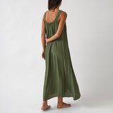 Palmero Rayon Dress | Olive-4