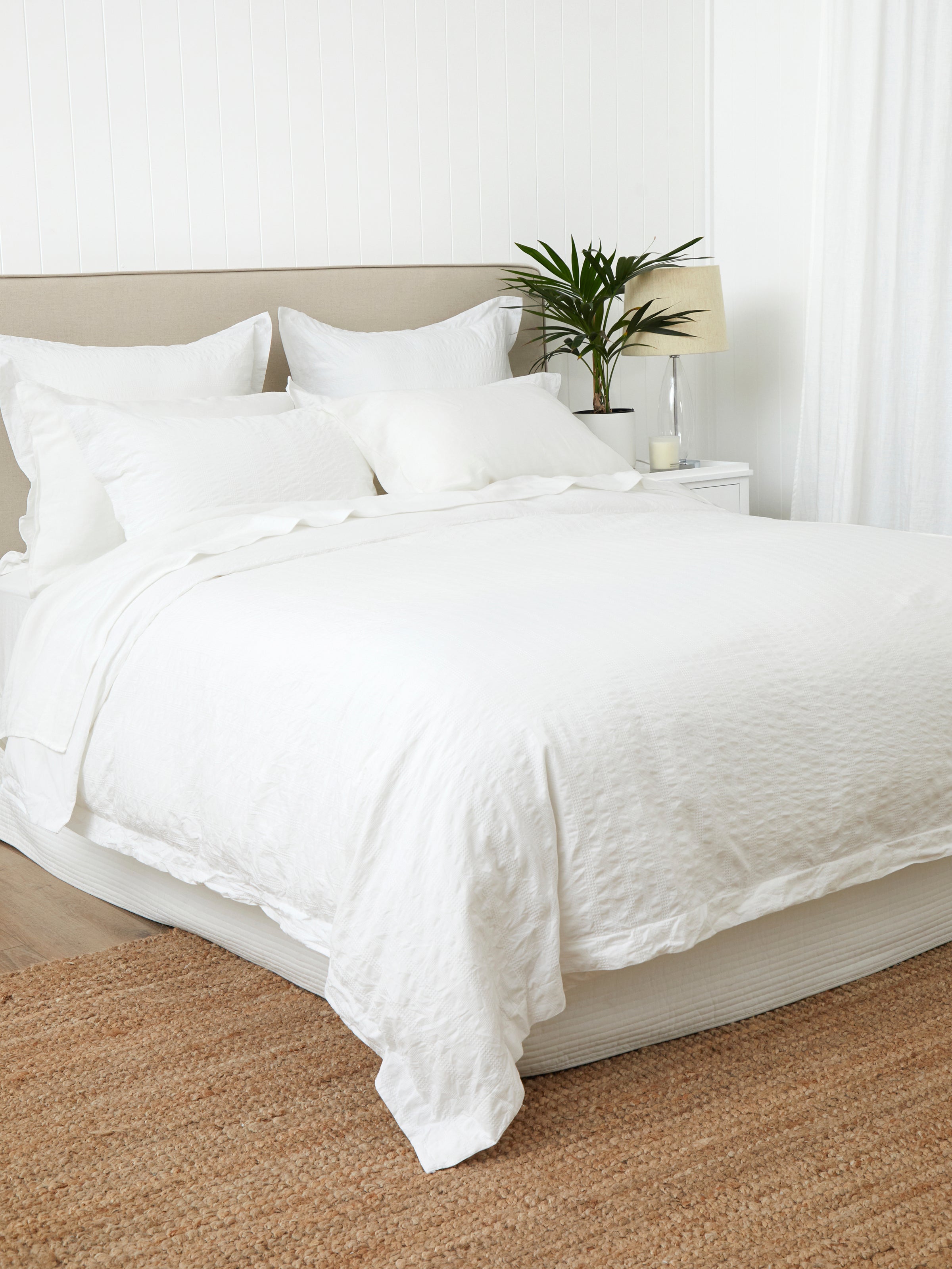 Patience Duvet Cover Set | White-3