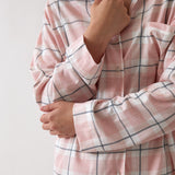 Penny Organic Cotton Knit PJ Shirt | Pink Gingham-2