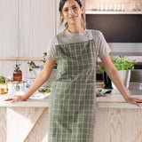 Potager Apron | Olive Check-3