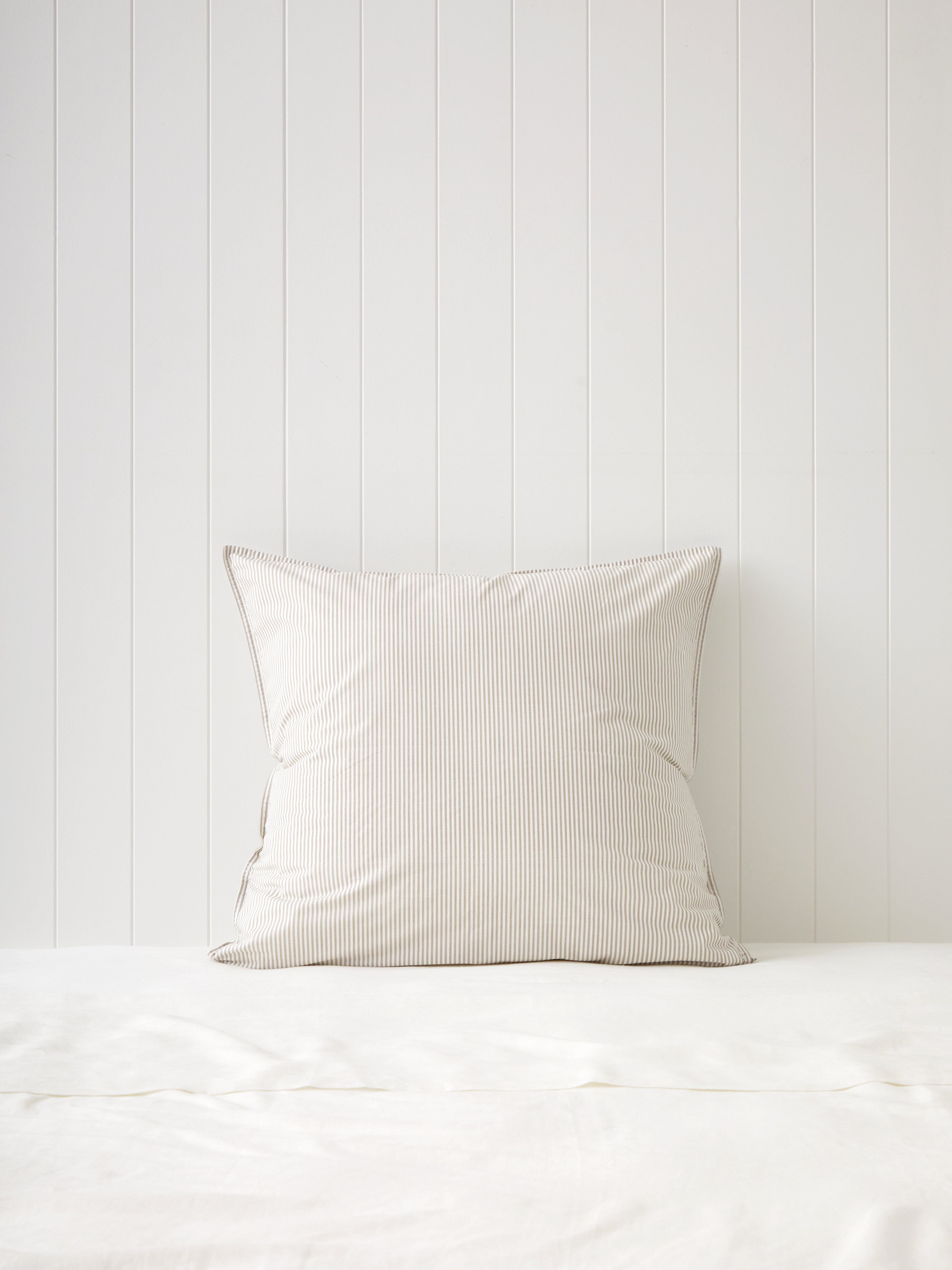 Purity Organic Cotton European Pillowcase | Natural Stripe-1