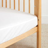 Purity Organic Cotton Fitted Cot Sheet | White-1
