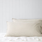 Purity Organic Cotton Lodge Pillowcase Set | Natural Stripe-1