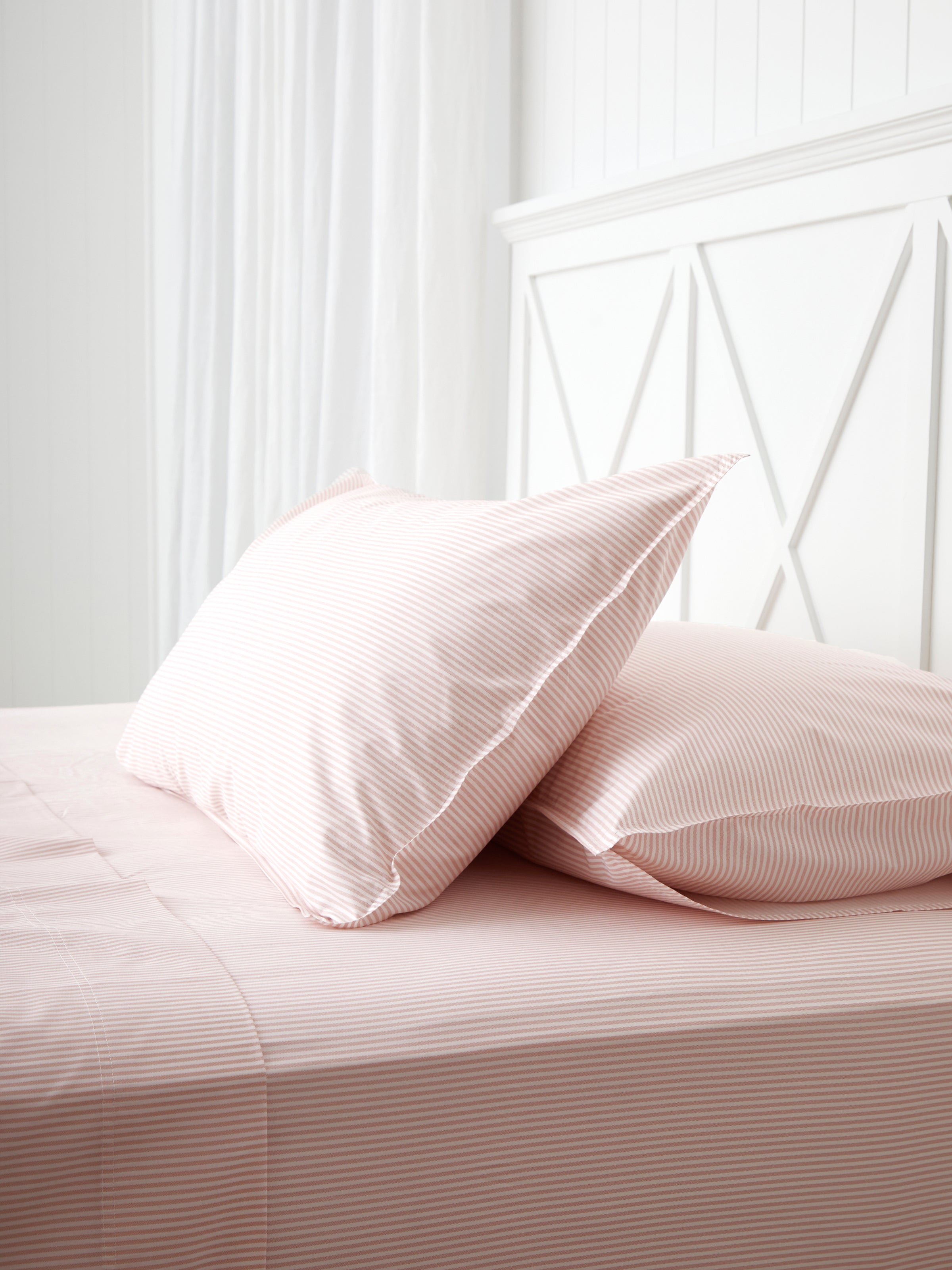 Purity Organic Cotton Sheet Set | Pink Stripe-1