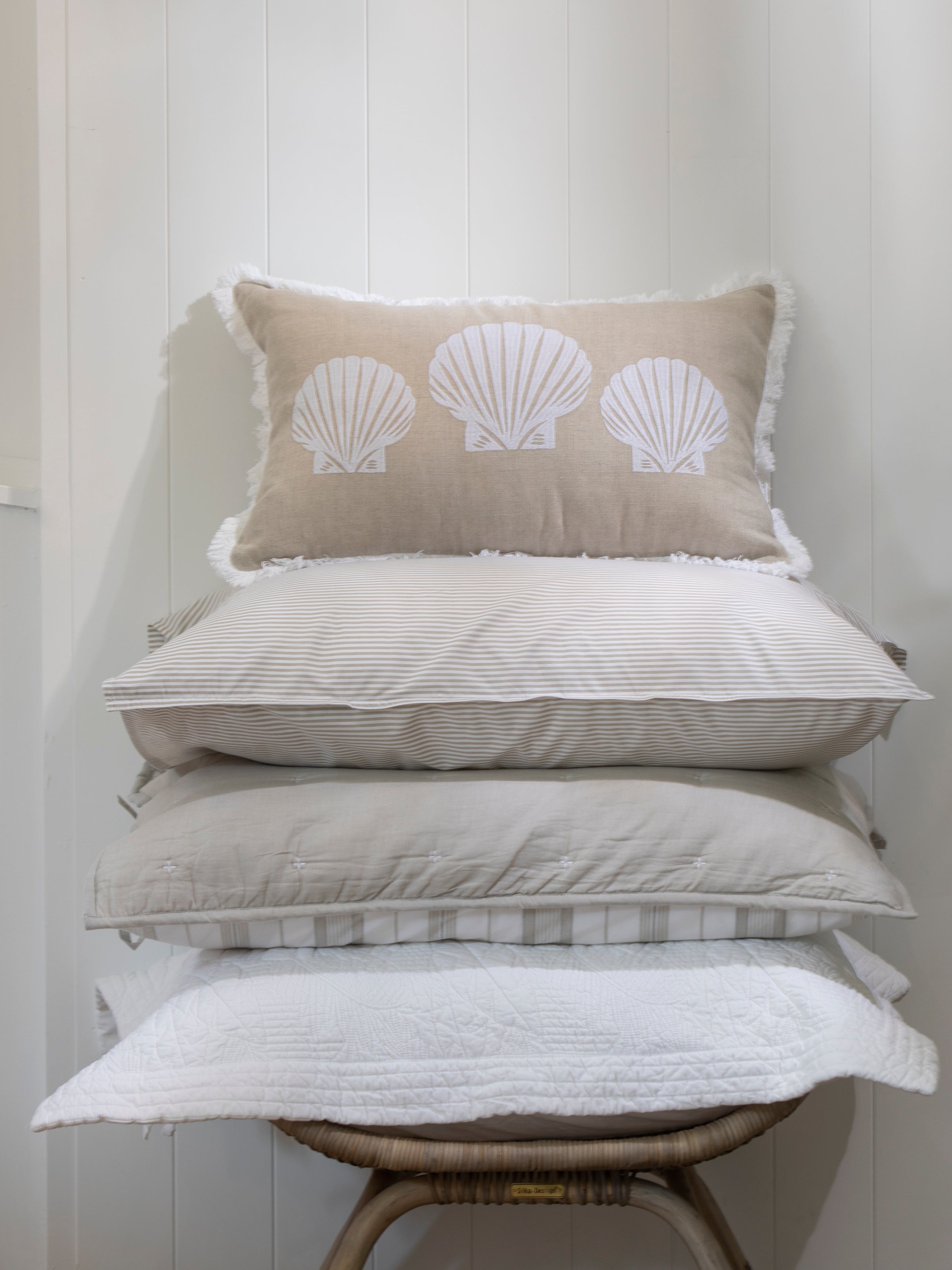 Purity Organic Cotton Standard Pillowcase Set | Natural Stripe-3