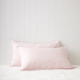 Purity Organic Cotton Standard Pillowcase Set | Pink Stripe-1