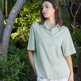 Rhodes Poplin Shirt | Green-3