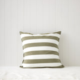 Sherwood European Pillowcase | Olive Stripe-1