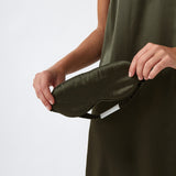 Silk Boxed Eye Mask | Olive-1