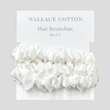 Silk Scrunchie Set of 3 | White-1